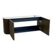 Mondiaz JOYA 101.6cm toiletmeubel - ronding links kleur Shadow - Wastafel FAYE positie Rechts 1 kraangat kleur Talc. SW1421435