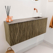 Mondiaz JOYA-DLUX 100cm toiletmeubel - kleur Dusk - Wastafel FAYE positie Rechts Zonder kraangat kleur Oza. SW1426273