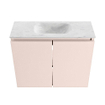 MONDIAZ TURE-DLUX Meuble toilette - 60cm - Rosee - EDEN - vasque Opalo - position centrale - 1 trou de robinet SW1104511