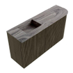Mondiaz JOYA-DLUX 81.6cm toiletmeubel - ronding rechts kleur Shadow - Wastafel FAYE positie Links Zonder kraangat kleur Sombra. SW1425234
