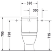 Duravit Starck 3 closet staand 370x430x655mm diepspoel wit TWEEDEKANS OUT14206
