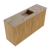 Mondiaz JOYA-DLUX 80cm meuble de salle de bains WC - couleur Oak - Vasque FAYE position Milieu Sans trou de robinet couleur Arena. SW1423848
