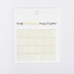 SAMPLE The Mosaic Factory Amsterdam carreau mosaïque 2x2x0.4cm pour mur et sol pour intérieur et extérieur carré Verre Off white SW861844