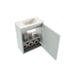 MONDIAZ TURE-DLUX Meuble toilette - 40cm - Greey - EDEN - vasque Frappe - position centrale - sans trou de robinet SW1102761