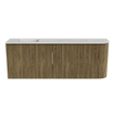 Mondiaz JOYA-DLUX Meuble de salle de bains 111.6cm - arrondi droit couleur Dusk - Vasque FAYE position Gauche Sans trou de robinet couleur Opalo SW1423364