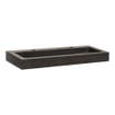 BRAUER black Spirit Meubelwastafel - 100x46x10cm - zonder overloop - 1 wasbak - 2 kraangaten - natuursteen - basalt SW6640