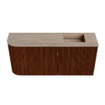 Mondiaz JOYA-DLUX 91.6cm toiletmeubel - ronding links kleur Ruby - Wastafel FAYE positie Rechts 1 kraangat kleur Saba. SW1425624