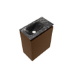 MONDIAZ TURE-DLUX Meuble toilette - 40cm - Rust - EDEN - vasque Lava - position gauche - 1 trou de robinet SW1104023