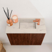 Mondiaz JOYA-DLUX 50cm toiletmeubel - kleur Ruby - Wastafel FAYE positie Rechts 1 kraangat kleur Opalo. SW1423695