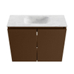 MONDIAZ TURE-DLUX meuble de toilettes 60 cm Rust. EDEN lavabo Opalo position milieu. Sans trou de robinet. SW1104506
