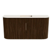Mondiaz JOYA-DLUX 83.2cm toiletmeubel - ronding links en rechts kleur Walnut - Wastafel FAYE positie Midden Zonder kraangat kleur Meli. SW1424455