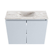 MONDIAZ TURE-DLUX Meuble WC 60 cm Clay. Vasque EDEN Glace position milieu. Sans trou de robinet. SW1103189