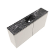 MONDIAZ TURE-DLUX Meuble toilette - 100cm - Linen - EDEN - vasque Lava - position centrale - sans trou de robinet SW1103876