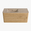 Mondiaz CIRO-DLUX Badkamermeubelset - 110x45x50cm - Solid surface wastafel Arena - 1 wasbak Links - zonder kraangaten - 2 lades - Oak SW1531329