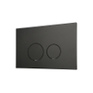 QeramiQ Push Plaque de commande - pour réservoir encastré Geberit UP320 - double chasse - boutons ronds - matière synthétique noir mat SW706188