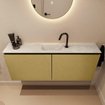 MONDIAZ TURE-DLUX Meuble toilette - 120cm - Oro - EDEN - vasque Opalo - position centrale - 1 trou de robinet SW1104472