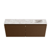 MONDIAZ TURE-DLUX Meuble toilette - 120cm - Rust - EDEN - vasque Glace - position droite - 1 trou de robinet SW1103550