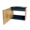 Mondiaz JOYA 50cm toiletmeubel - kleur Oak - Wastafel FAYE positie Links Zonder kraangat kleur Urban. SW1421180