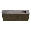 Mondiaz JOYA-DLUX Meuble de salle de bains - 111,6cm - arrondi gauche couleur Shadow - Vasque FAYE position Droite Sans trou de robinet couleur Sombra SW1425232