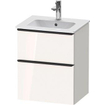 Duravit D-neo Meuble sous vasque 51x40.2x62.5cm 2 tiroirs Blanc haute brillance SW641400