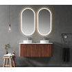 Royal Plaza Terra Meuble sous-lavabo - 120 cm - 2 tiroirs - coins arrondis - châtaignier (noyer) SW1174102