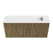 Mondiaz JOYA 90cm toiletmeubel - kleur Dusk - Wastafel FAYE positie Rechts Zonder kraangat kleur Talc. SW1421666