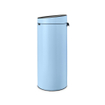 Brabantia Touch Bin Poubelle - 30 litres - seau intérieur en plastique - dreamy blue SW1117318