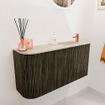 Mondiaz JOYA-DLUX 81.6cm toiletmeubel - ronding links kleur Shadow - Wastafel FAYE positie Rechts 1 kraangat kleur Frappe. SW1422716