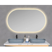 Arcqua Oval Miroir - 140x70cm - ovale - horizontal - rétroéclairage LED SW1223209