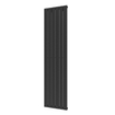 Plieger Cavallino Retto designradiator verticaal enkel middenaansluiting 1800x450mm 910W black graphite 7252980