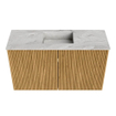 Mondiaz JOYA-DLUX 70cm toiletmeubel - kleur Oak - Wastafel FAYE positie Midden 1 kraangat kleur Glace. SW1421970