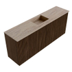 Mondiaz JOYA-DLUX 100cm meuble de salle de bains - couleur Walnut - Vasque FAYE position Milieu Sans trou de robinet couleur Saba. SW1424659