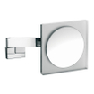 Emco Asis Miroir grossissant carré 22cm avec éclairage LED x5 chrome GA96693