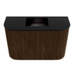Mondiaz JOYA 63.2cm toiletmeubel - ronding links en rechts kleur Walnut - Wastafel FAYE positie Midden Zonder kraangat kleur Urban. SW1421383