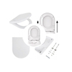 QeramiQ Comfort Compact WC suspendu sans bride avec abattant frein de chute et déclipsable blanc SW439182