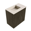 Mondiaz JOYA-DLUX 40cm toiletmeubel - kleur Shadow - Wastafel FAYE positie Links 1 kraangat kleur Meli. SW1424852