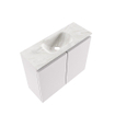 MONDIAZ TURE-DLUX Meuble toilette - 60cm - Cale - EDEN - vasque Ostra - position centrale - sans trou de robinet SW1104728