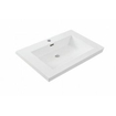 Wiesbaden Vision lavabo simple avec 1 trou de robinet 60x46x5,5 cm en marbre synthétique brillant blanc SW95819