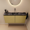 MONDIAZ TURE-DLUX Meuble toilette - 100cm - Oro - EDEN - vasque Lava - position centrale - sans trou de robinet SW1103929