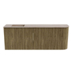 Mondiaz JOYA-DLUX 111.6cm toiletmeubel - ronding rechts kleur Dusk - Wastafel FAYE positie Links 1 kraangat kleur Saba. SW1426092