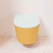 MONDIAZ LAVIE WC suspendu - 36x53cm - sans bride - Greey (gris) - softclose - quick-release - abattant WC - Ocher (jaune) SW1208786