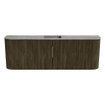 Mondiaz JOYA-DLUX 123.2cm toiletmeubel - ronding links en rechts kleur Shadow - Wastafel FAYE positie Midden 1 kraangat kleur Oza. SW1425085