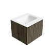 Mondiaz KURVE Ensemble meuble de salle de bains - 50x46x40cm - 1 tiroir - lavabo solid surface - centre - sans trou de robinet - Shadow SW1414241