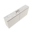 MONDIAZ TURE-DLUX Meuble WC 120cm Linen. Lavabo EDEN Glace position milieu. Avec 1 trou de robinet. SW1103386