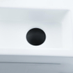 Fortifura Fuente fonteinset - 36x18.5x9cm - 1 kraangat - solid surface - fonteinkraan zwart mat - mat wit SW1111565
