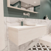 Mondiaz LUSH Meuble salle de bains Underlayment 1 tiroir 120x30x45cm lavabo BARCO Centre sans trou de robinet SW409661