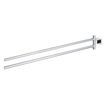 GROHE Essentials Cube Porte-serviettes - 43,9cm - double - pivotant - chromé 0438173