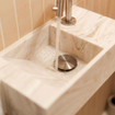 Mondiaz TYNE Lavabo - 40x23x12cm - sans trou de robinet - lavabo droite - solid surface - Frappe SW1171100
