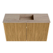 Mondiaz JOYA-DLUX 70cm toiletmeubel - kleur Oak - Wastafel FAYE positie Midden Zonder kraangat kleur Saba. SW1424165
