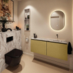 MONDIAZ TURE-DLUX 120cm toiletmeubel Oro. EDEN wastafel Glace positie rechts. Zonder kraangat. SW1103450